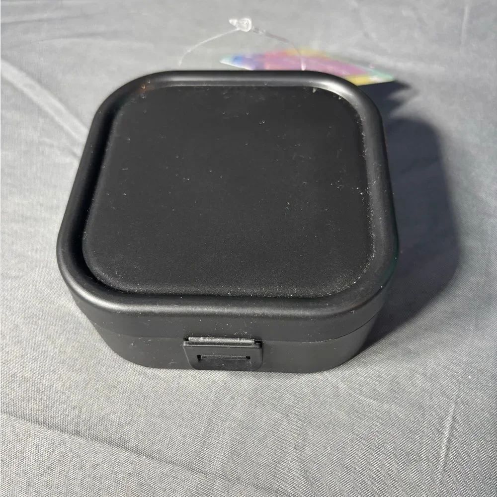 New Compact Black Square Jewelry Travel Case